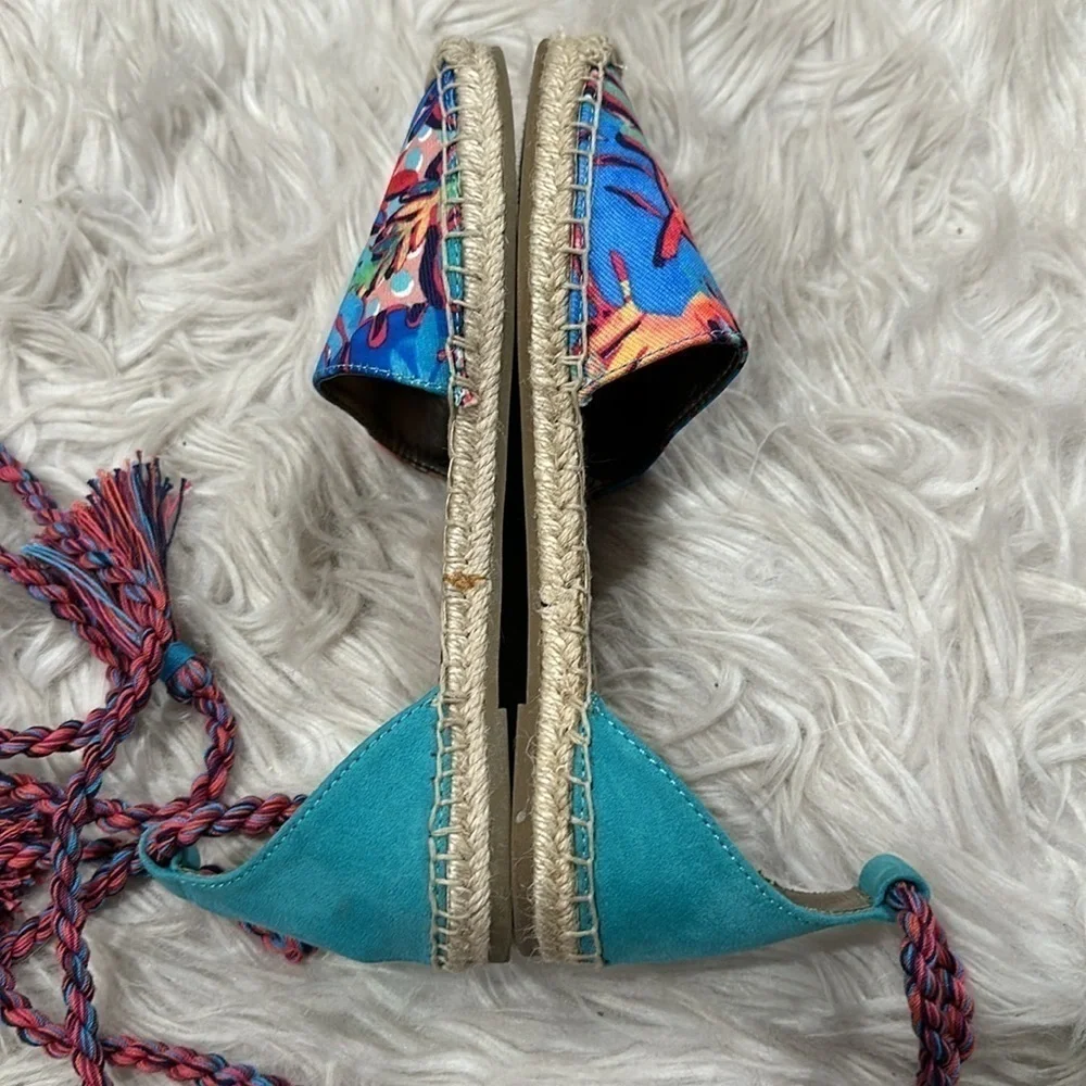 Sam Edelman Circus Lace up Lenora Espadrille Flats